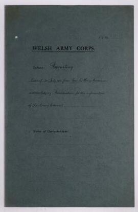 Letter, 21st July 1915, from Gen. Sir Henry Mackinon acknowledging 'Memorandum for the informatio...