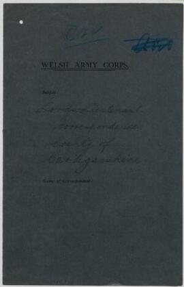 Lord Lieutenant's correspondence, co. Cards., Oct,
