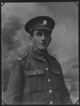 [Copy photo - soldier in the Welsh Regiment]