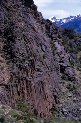[Cliff showing polygonal basalt columns]