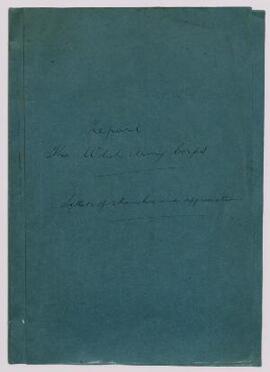 Letters of thanks and appreciation for the Report of the Welsh Army Corps, Oct.-Dec. 1921; press ...