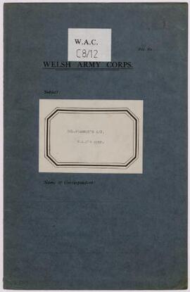 Col. Pearson's account, Welsh Army Corps copy, Aug,