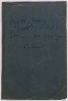Correspondence, July 1915-March, 1916 of Major Owen James (late 19th Welsh Regiment), re discrepa...