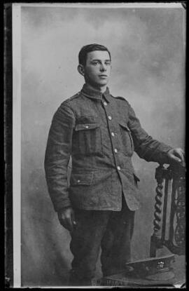 [Copy photograph of a soldier in the Pembroke Yeomanry.]