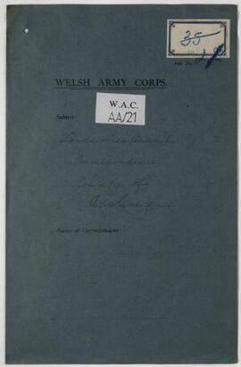 Lord Lieutenant's correspondence, co. Anglesey, Oct,