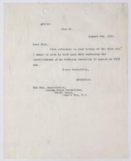Serial Copy Memoranda, 4-14 Aug. 1915,