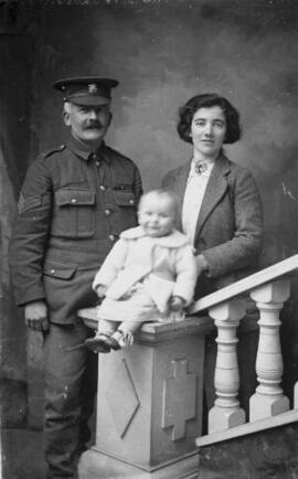 [Sergeant, Welsh Regiment & family]