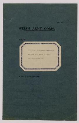 Agenda and minutes of the Clothing and Equipment Committee meeting held 12 March 1915,