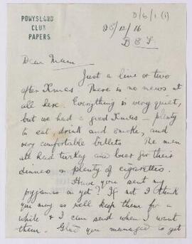 Correspondence, including postcards, dated December 1916-June 1917, from Rowley Sayce, whilst on ...