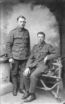 [Two soldiers, one in the 38th Division]
