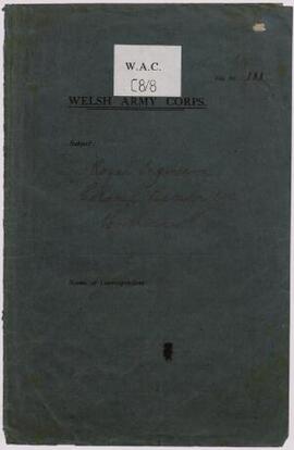 Correspondence, Nov. 1914-April 1916, of Col. Pearson, Royal Engineers. 1914-16,