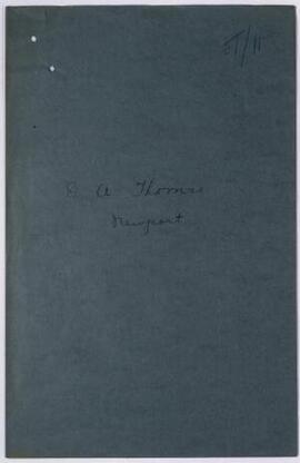 D. A. Thomas, Llanwern, Jan. 1916, congratulations on honours bestowed on him,
