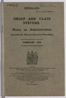 Group and Class Systems: Notes on Administration, Feb,