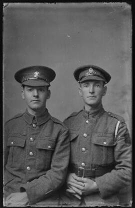 [Privates in the Welsh Regiment and Royal Field Artillery]