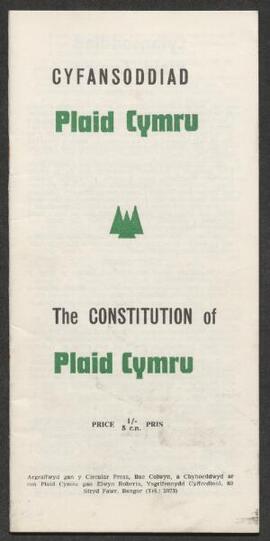 Cyfansoddiad Plaid Cymru = The Constitution of Plaid Cymru