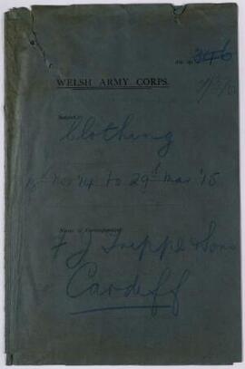 F. J. Trippe & Sons, Cardiff, Dec. 1914-Sept. 1916 (three files). 1914-16,