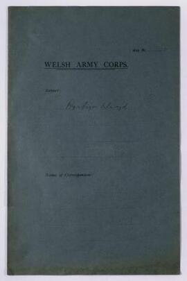 Correspondence, Oct.-Nov. 1914 re tenders for Brethyn Llwyd,