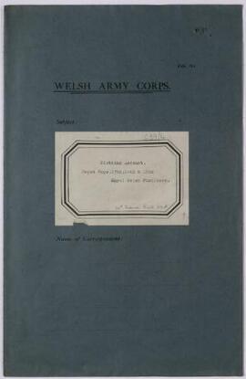Clothing account of Depot Companies 13th, 14th & 16th Royal Welsh Fusiliers 16 Aug.-3 Nov. 1915,