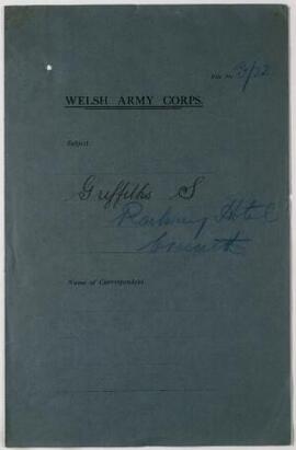 S. Griffiths, Railway Hotel, Criccieth, June-Nov,