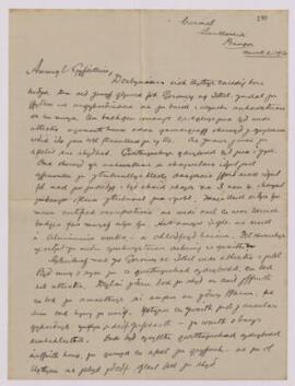 Letters from R E Davies to Benjamin and Anne Davies,
