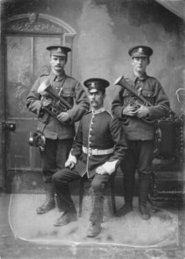 [Three Soldiers of the Welsh Regiment]